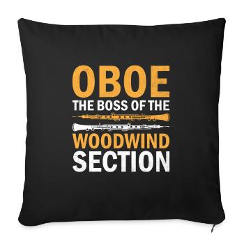 Oboist Oboe Basoonist Marching Band Instrumen - Sofakissenbezug 45 x 45 cm - Schwarz - Vorne