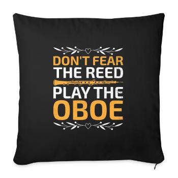 Oboe Player Oboe Basoonist Marching Band Instrumen - Sofa pillowcase 17,3'' x 17,3'' (45 x 45 cm) - black - Front