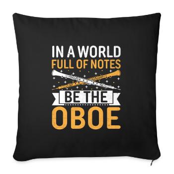 Oboist Oboe Basoonist Marching Band Instrumen - Sofakissenbezug 45 x 45 cm - Schwarz - Vorne