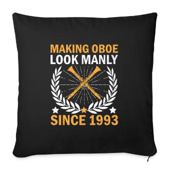 Oboe Player Oboe Basoonist Marching Band Instrumen - Sofa pillowcase 17,3'' x 17,3'' (45 x 45 cm) - black - Front