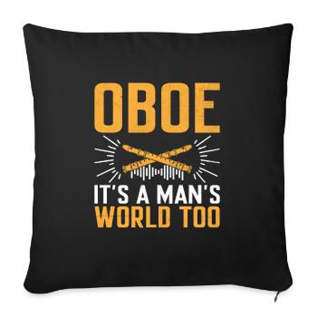 Oboe Player Oboe Basoonist Marching Band Instrumen - Sofa pillowcase 17,3'' x 17,3'' (45 x 45 cm) - black - Front