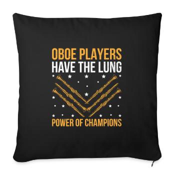 Oboe Player Oboe Basoonist Marching Band Instrumen - Sofa pillowcase 17,3'' x 17,3'' (45 x 45 cm) - black - Front