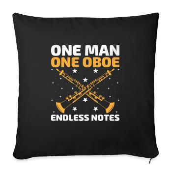 Oboist Oboe Basoonist Marching Band Instrumen - Sofakissenbezug 45 x 45 cm - Schwarz - Vorne