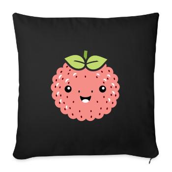 Fruit Humour little lychee - Sofa pillowcase 17,3'' x 17,3'' (45 x 45 cm) - black - Front