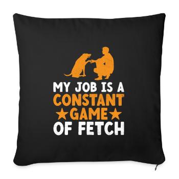 Pet Sitter Pet Sitting Dog and Cat Sitters Dog Wal - Sofa pillowcase 17,3'' x 17,3'' (45 x 45 cm) - black - Front