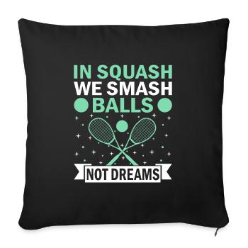 Squash Player Squash Tennis Player Raquetball Spor - Sofa pillowcase 17,3'' x 17,3'' (45 x 45 cm) - black - Front