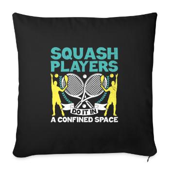 Squash Player Squash Tennis Player Raquetball Spor - Sofa pillowcase 17,3'' x 17,3'' (45 x 45 cm) - black - Front