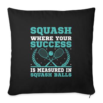 Squash Player Squash Tennis Player Raquetball Spor - Sofa pillowcase 17,3'' x 17,3'' (45 x 45 cm) - black - Front