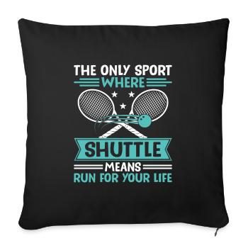 Squash Player Squash Tennis Player Raquetball Spor - Sofa pillowcase 17,3'' x 17,3'' (45 x 45 cm) - black - Front