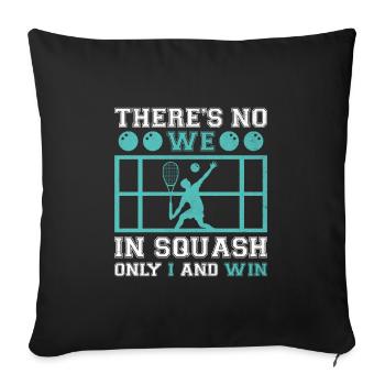 Squash Player Squash Tennis Player Raquetball Spor - Sofa pillowcase 17,3'' x 17,3'' (45 x 45 cm) - black - Front