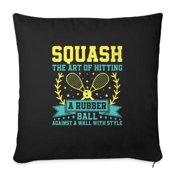 Squash Player Squash Tennis Player Raquetball Spor - Sofa pillowcase 17,3'' x 17,3'' (45 x 45 cm) - black - Front