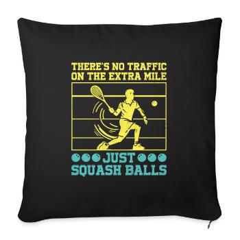 Squash Player Squash Tennis Player Raquetball Spor - Sofa pillowcase 17,3'' x 17,3'' (45 x 45 cm) - black - Front