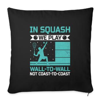 Squash Player Squash Tennis Player Raquetball Spor - Sofa pillowcase 17,3'' x 17,3'' (45 x 45 cm) - black - Front