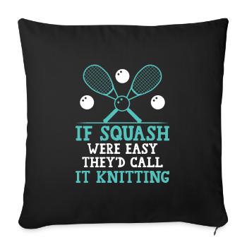 Squash Player Squash Tennis Player Raquetball Spor - Sofa pillowcase 17,3'' x 17,3'' (45 x 45 cm) - black - Front