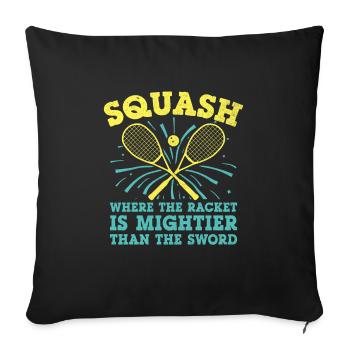 Squash Player Squash Tennis Player Raquetball Spor - Sofa pillowcase 17,3'' x 17,3'' (45 x 45 cm) - black - Front