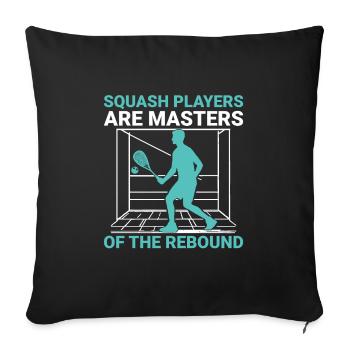 Squash Player Squash Tennis Player Raquetball Spor - Sofa pillowcase 17,3'' x 17,3'' (45 x 45 cm) - black - Front
