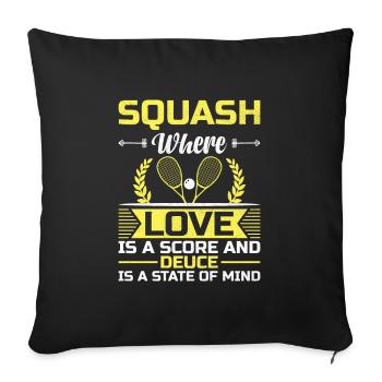 Squash Player Squash Tennis Player Raquetball Spor - Sofa pillowcase 17,3'' x 17,3'' (45 x 45 cm) - black - Front