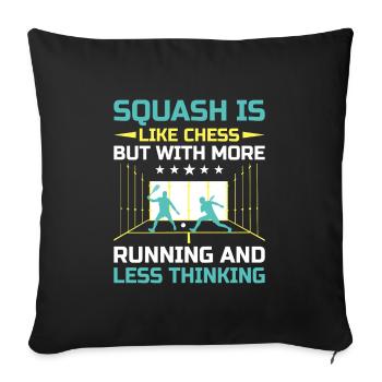 Squash Player Squash Tennis Player Raquetball Spor - Sofa pillowcase 17,3'' x 17,3'' (45 x 45 cm) - black - Front