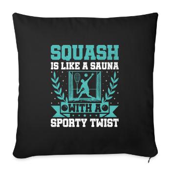 Squash Player Squash Tennis Player Raquetball Spor - Sofa pillowcase 17,3'' x 17,3'' (45 x 45 cm) - black - Front