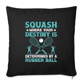 Squash Player Squash Tennis Player Raquetball Spor - Sofa pillowcase 17,3'' x 17,3'' (45 x 45 cm) - black - Front