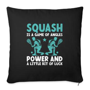Squash Player Squash Tennis Player Raquetball Spor - Sofa pillowcase 17,3'' x 17,3'' (45 x 45 cm) - black - Front