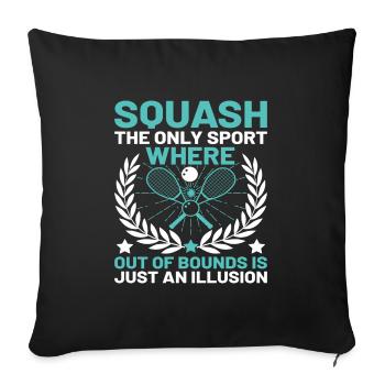Squash Player Squash Tennis Player Raquetball Spor - Sofa pillowcase 17,3'' x 17,3'' (45 x 45 cm) - black - Front