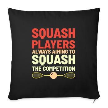 Squash Player Squash Tennis Player Raquetball Spor - Sofa pillowcase 17,3'' x 17,3'' (45 x 45 cm) - black - Front