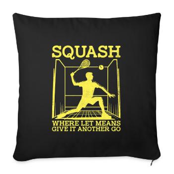 Squash Player Squash Tennis Player Raquetball Spor - Sofa pillowcase 17,3'' x 17,3'' (45 x 45 cm) - black - Front