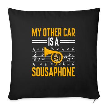 Marching Band Sayings Funny Marching Instruments - Sofa pillowcase 17,3'' x 17,3'' (45 x 45 cm) - black - Front