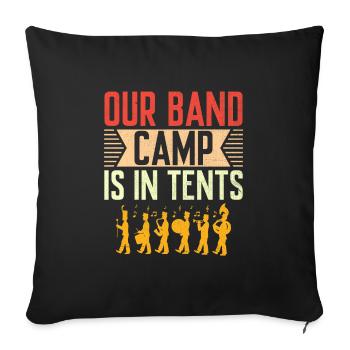 Marching Band Sayings Funny Marching Instruments - Sofa pillowcase 17,3'' x 17,3'' (45 x 45 cm) - black - Front