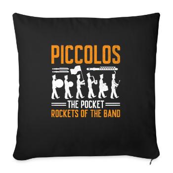 Marching Band Sayings Funny Marching Instruments - Sofa pillowcase 17,3'' x 17,3'' (45 x 45 cm) - black - Front