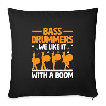 Marching Band Sayings Funny Marching Instruments - Sofa pillowcase 17,3'' x 17,3'' (45 x 45 cm) - black - Front