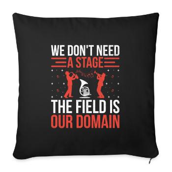 Marching Band Sayings Funny Marching Instruments - Sofa pillowcase 17,3'' x 17,3'' (45 x 45 cm) - black - Front