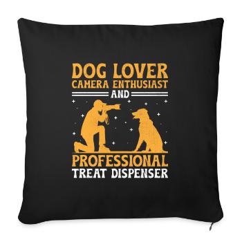 Dog Lover Photography Loves Dog Photographer Dogs - Sofa pillowcase 17,3'' x 17,3'' (45 x 45 cm) - black - Front