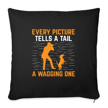 Dog Lover Photography Loves Dog Photographer Dogs - Sofa pillowcase 17,3'' x 17,3'' (45 x 45 cm) - black - Front
