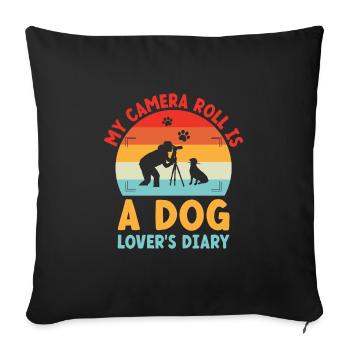 Dog Lover Photography Loves Dog Photographer Dogs - Sofa pillowcase 17,3'' x 17,3'' (45 x 45 cm) - black - Front
