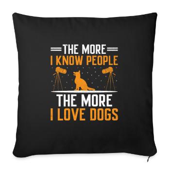 Dog Lover Photography Loves Dog Photographer Dogs - Sofa pillowcase 17,3'' x 17,3'' (45 x 45 cm) - black - Front