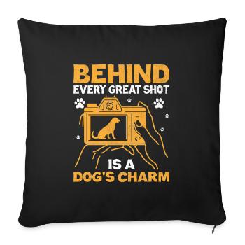 Dog Lover Photography Loves Dog Photographer Dogs - Sofa pillowcase 17,3'' x 17,3'' (45 x 45 cm) - black - Front