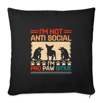 Dog Lover Photography Loves Dog Photographer Dogs - Sofa pillowcase 17,3'' x 17,3'' (45 x 45 cm) - black - Front