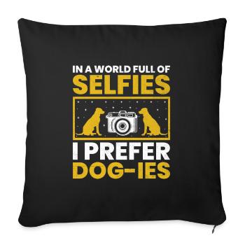 Dog Lover Photography Loves Dog Photographer Dogs - Sofa pillowcase 17,3'' x 17,3'' (45 x 45 cm) - black - Front