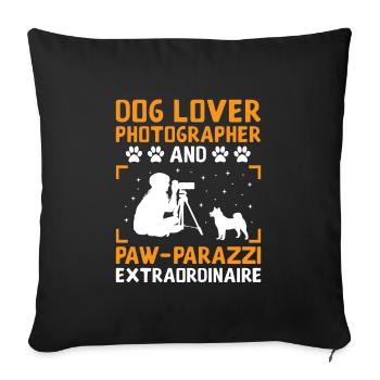 Dog Lover Photography Loves Dog Photographer Dogs - Sofa pillowcase 17,3'' x 17,3'' (45 x 45 cm) - black - Front