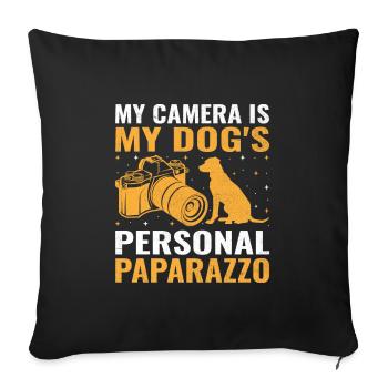 Dog Lover Photography Loves Dog Photographer Dogs - Sofa pillowcase 17,3'' x 17,3'' (45 x 45 cm) - black - Front