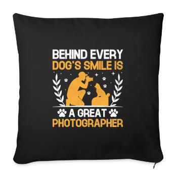 Dog Lover Photography Loves Dog Photographer Dogs - Sofa pillowcase 17,3'' x 17,3'' (45 x 45 cm) - black - Front