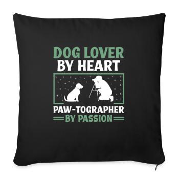 Dog Lover Photography Loves Dog Photographer Dogs - Sofa pillowcase 17,3'' x 17,3'' (45 x 45 cm) - black - Front