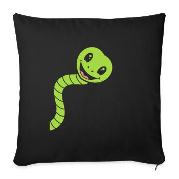 Little Snake Humor - Sofa pillowcase 17,3'' x 17,3'' (45 x 45 cm) - black - Front