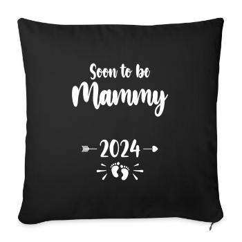 Mammy Soon To Be Mom 2024 Mother Pregnant Kids Mot - Sofa pillowcase 17,3'' x 17,3'' (45 x 45 cm) - black - Front