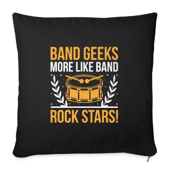 Drum Corps Marching Band Drum Corp Music Percussio - Sofa pillowcase 17,3'' x 17,3'' (45 x 45 cm) - black - Front