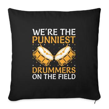 Drum Corps Marching Band Drum Corp Music Percussio - Sofa pillowcase 17,3'' x 17,3'' (45 x 45 cm) - black - Front