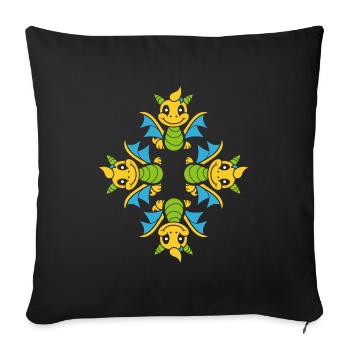 Baby Dragon - Sofa pillowcase 17,3'' x 17,3'' (45 x 45 cm) - black - Front