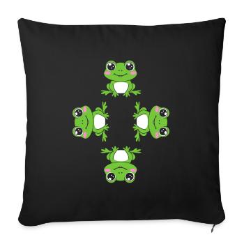 Little Frog - Sofa pillowcase 17,3'' x 17,3'' (45 x 45 cm) - black - Front
